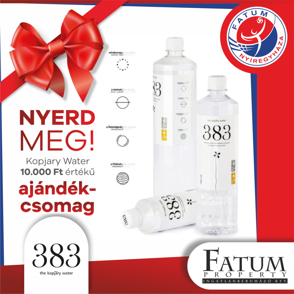 Játsz velünk! Nyerd meg a Kopjary Water ajándékcsomagot!